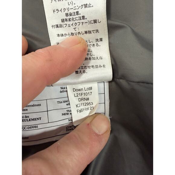 Eddie Bauer Down Insulated Parka Mauve Purple Large Women's Faux Fur Trim - Picture 5 of 14